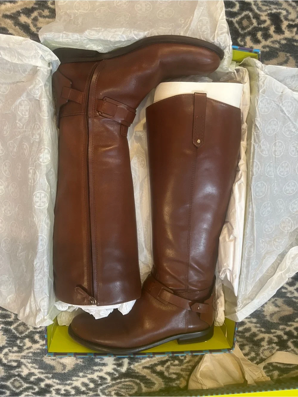 Tory Burch Women’s Tall Riding Boots in Brown